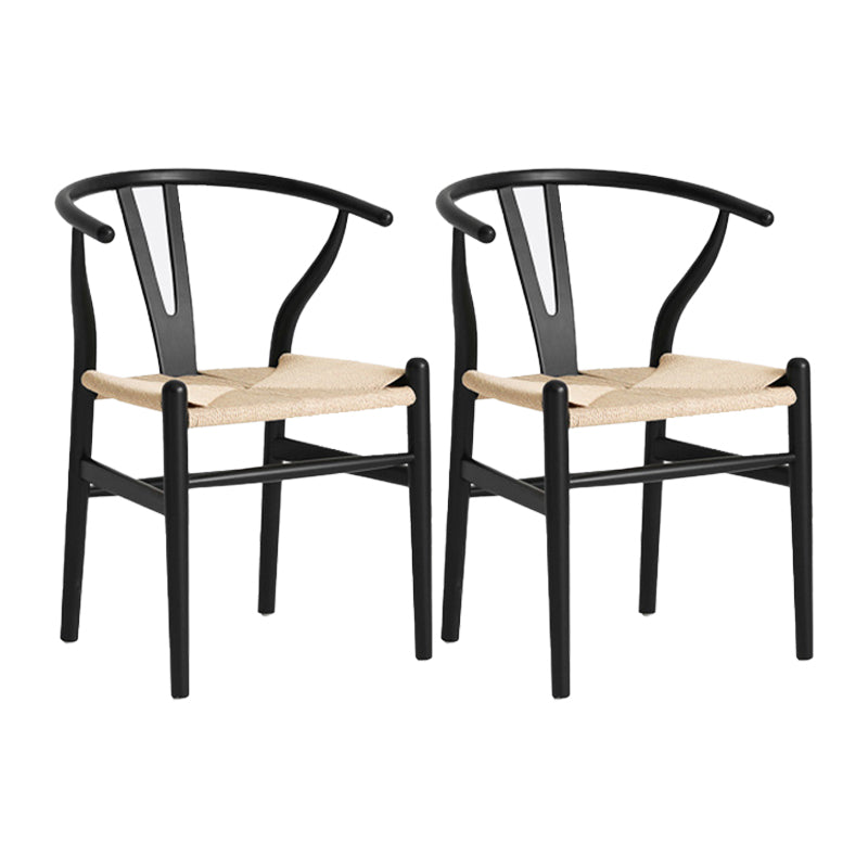 Contemporary Style Chair Dining Armless Wooden Chairs for Kitchen