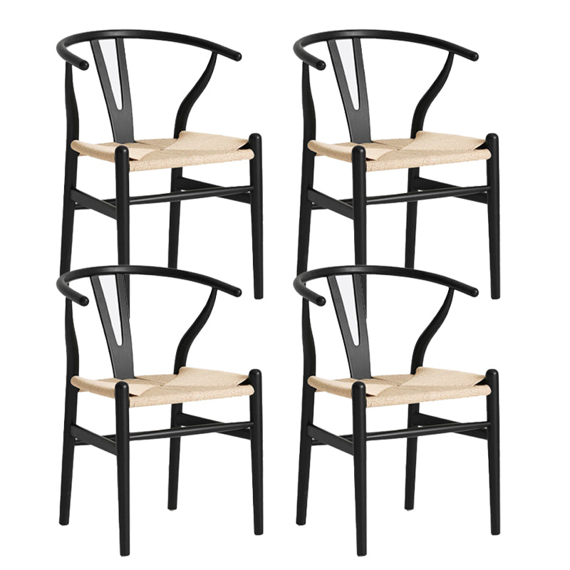 Contemporary Style Chair Dining Armless Wooden Chairs for Kitchen