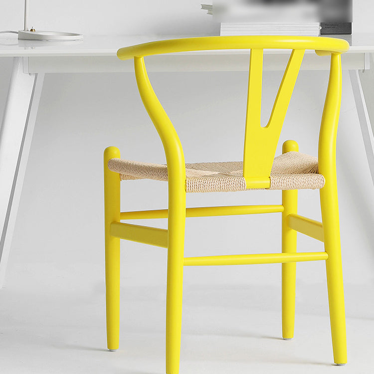 Contemporary Style Chair Dining Armless Wooden Chairs for Kitchen