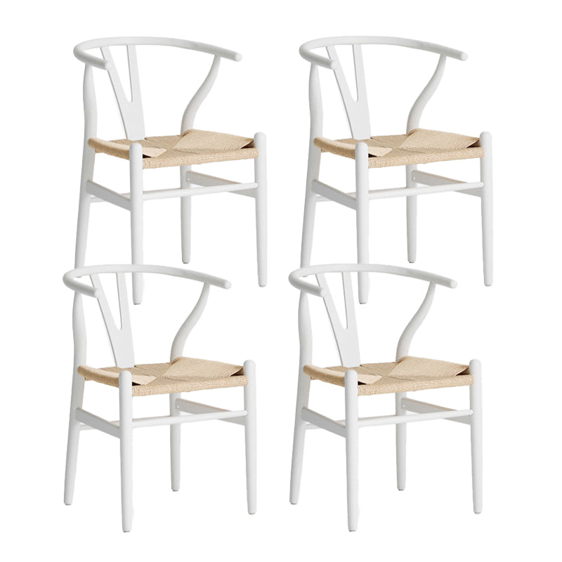 Contemporary Style Chair Dining Armless Wooden Chairs for Kitchen