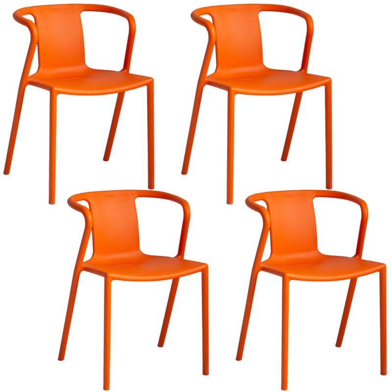 Contemporary Style Chair Dining Armless Plastic Chairs for Kitchen