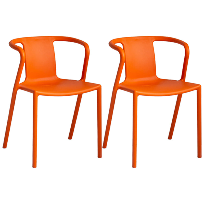 Contemporary Style Chair Dining Armless Plastic Chairs for Kitchen