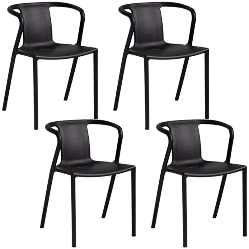 Contemporary Style Chair Dining Armless Plastic Chairs for Kitchen