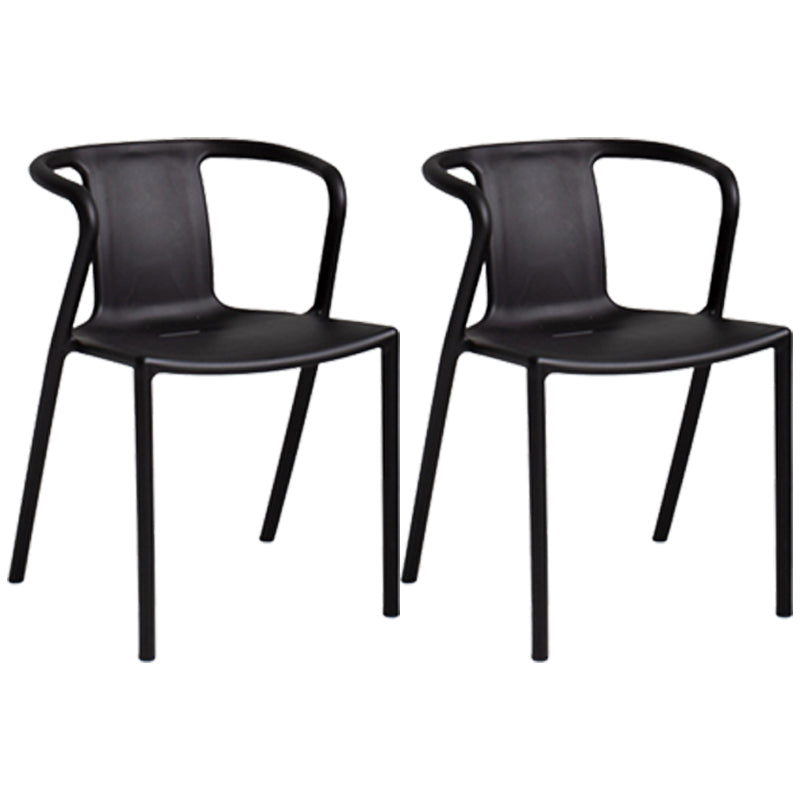 Contemporary Style Chair Dining Armless Plastic Chairs for Kitchen