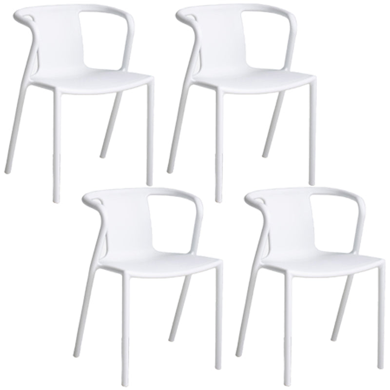 Contemporary Style Chair Dining Armless Plastic Chairs for Kitchen