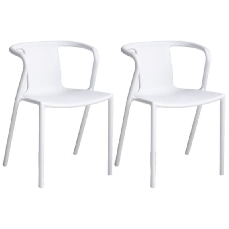 Contemporary Style Chair Dining Armless Plastic Chairs for Kitchen