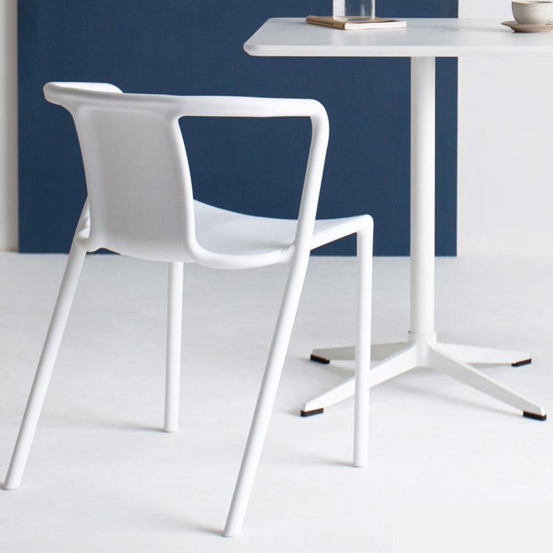 Contemporary Style Chair Dining Armless Plastic Chairs for Kitchen