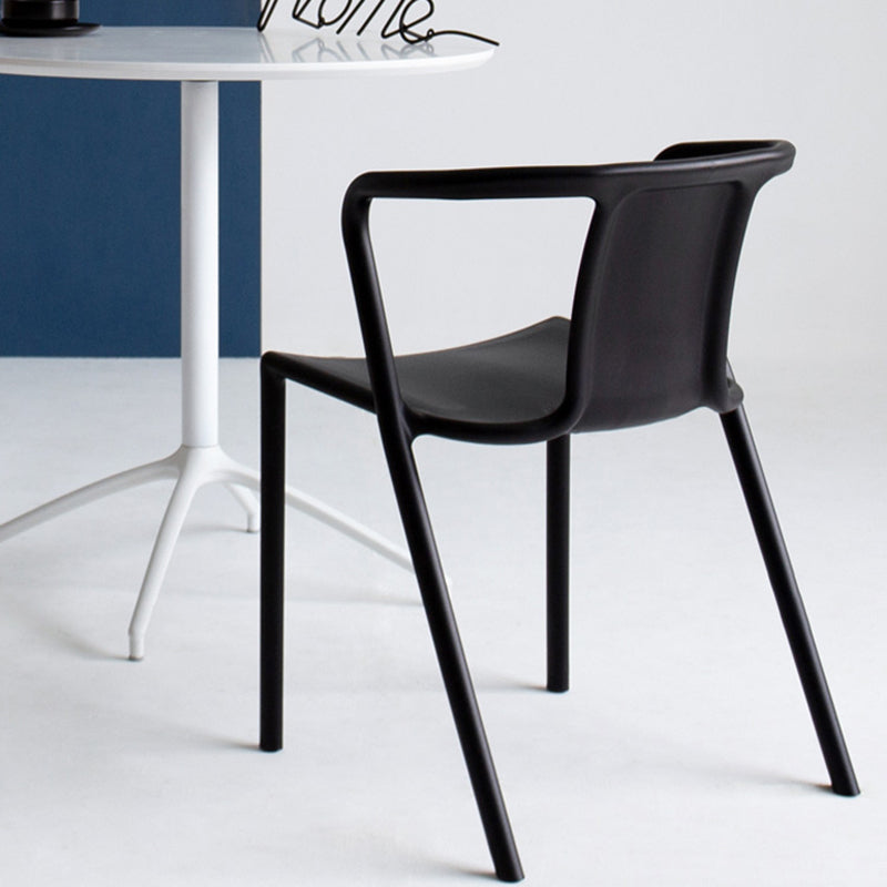 Contemporary Style Chair Dining Armless Plastic Chairs for Kitchen