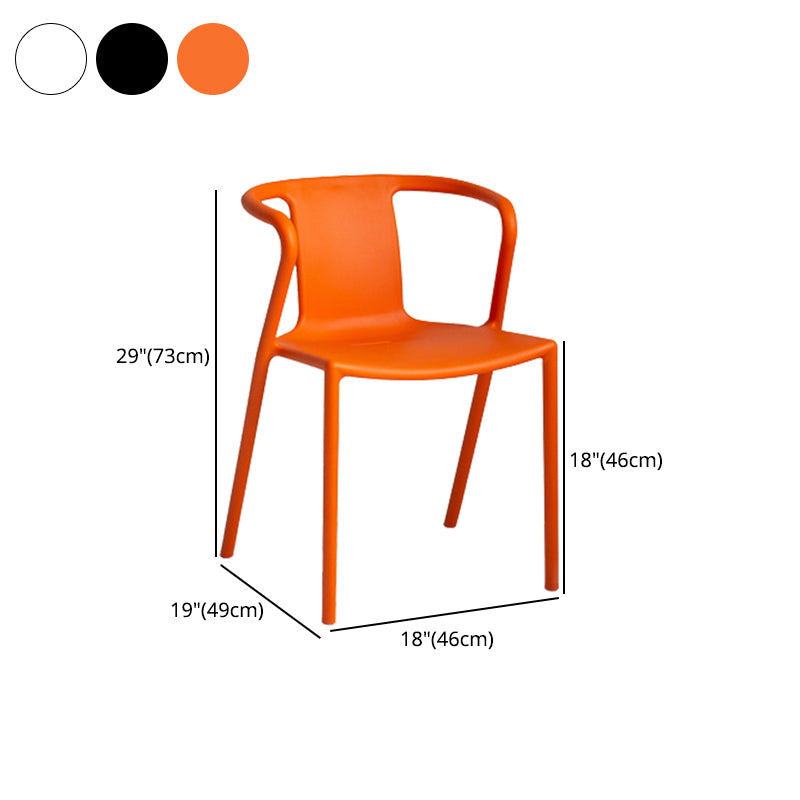 Contemporary Style Chair Dining Armless Plastic Chairs for Kitchen