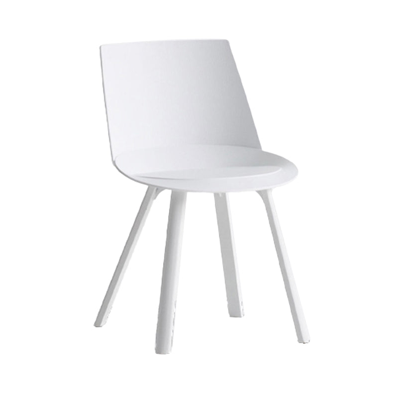 Contemporary Style Chair Dining Armless Chairs for Kitchen with Plastic Legs