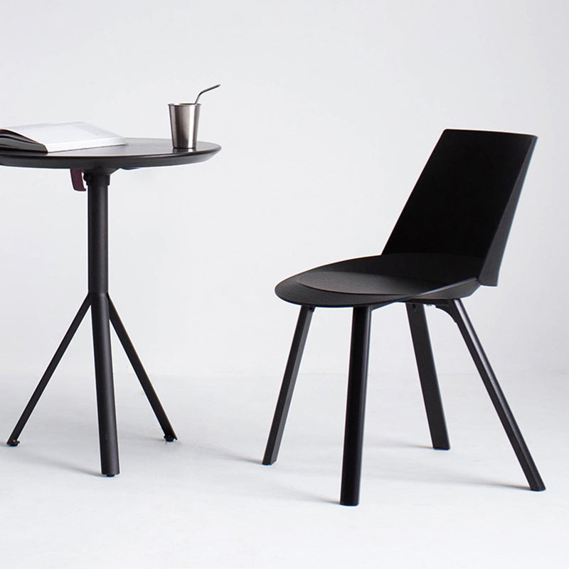 Contemporary Style Chair Dining Armless Chairs for Kitchen with Plastic Legs