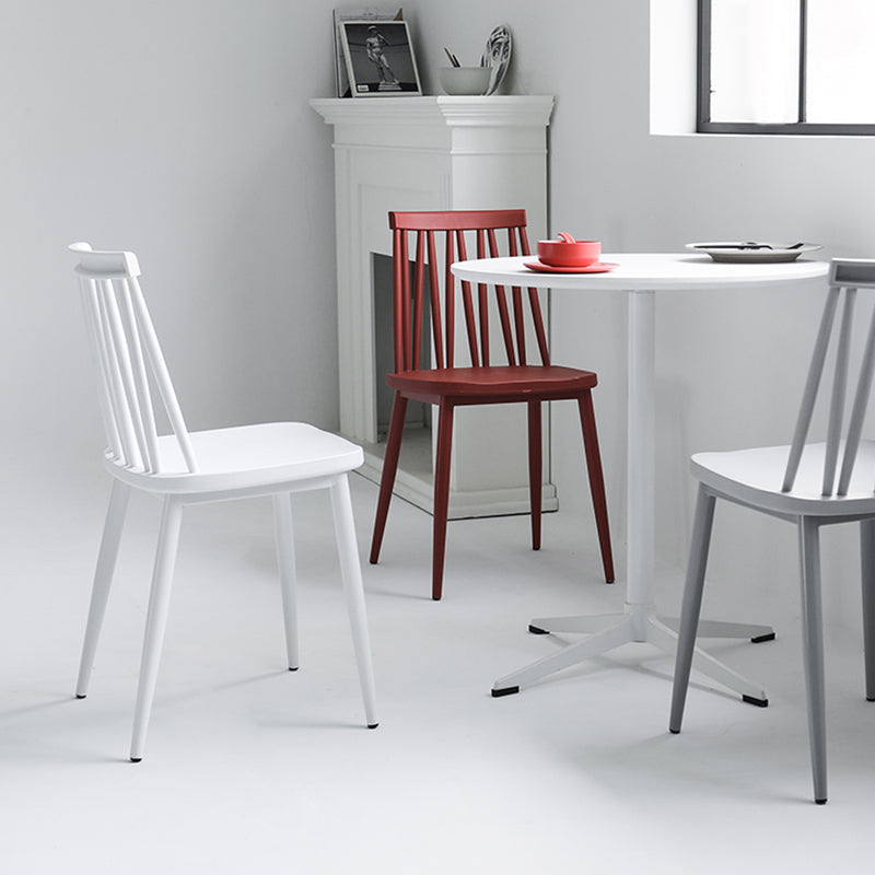 Contemporary Style Plastic Chair Dining Armless Chairs for Kitchen