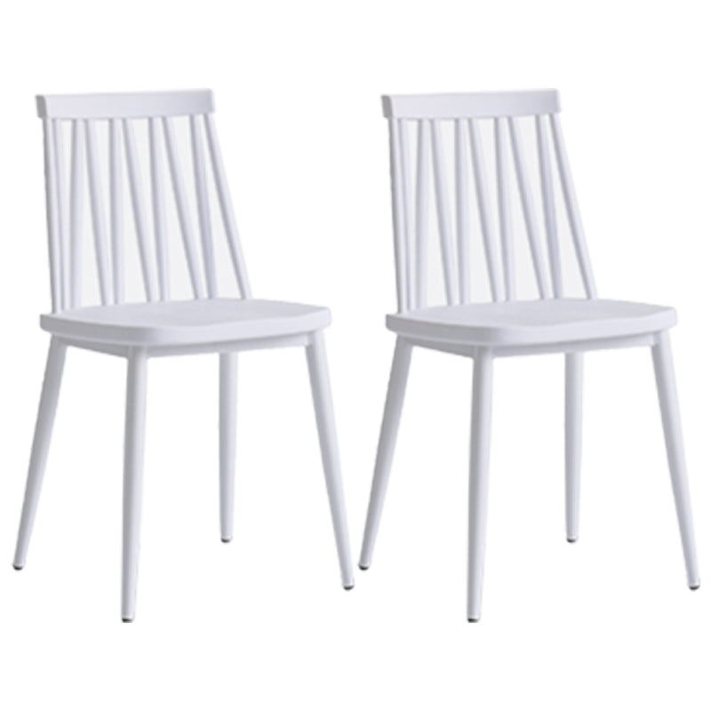 Contemporary Style Plastic Chair Dining Armless Chairs for Kitchen