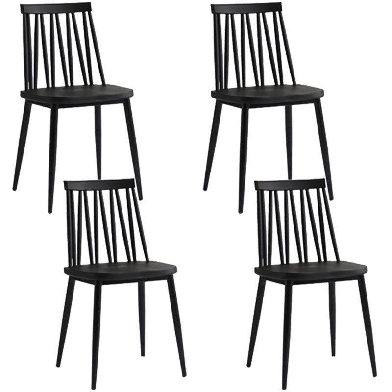 Contemporary Style Plastic Chair Dining Armless Chairs for Kitchen