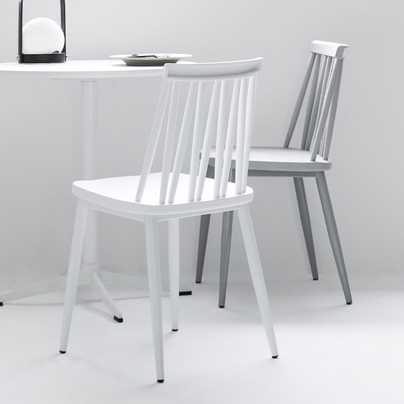 Contemporary Style Plastic Chair Dining Armless Chairs for Kitchen