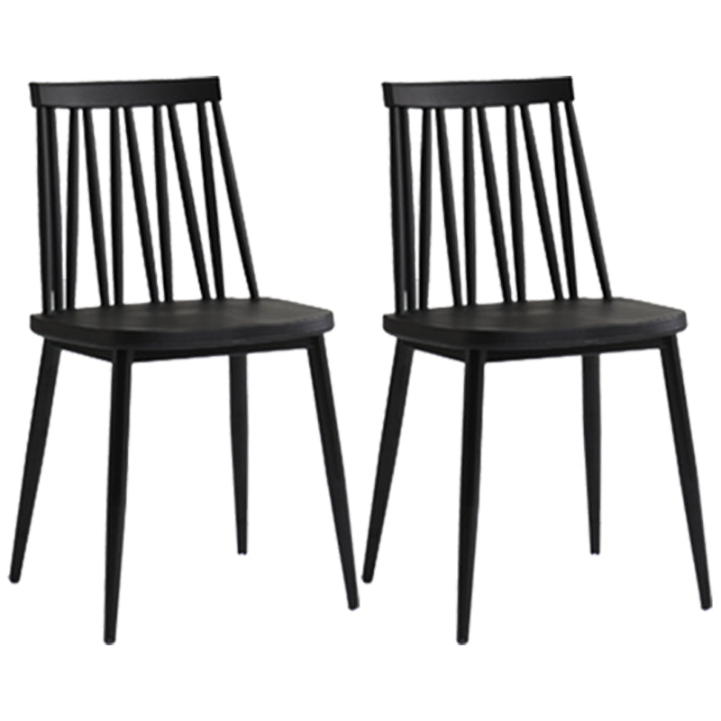 Contemporary Style Plastic Chair Dining Armless Chairs for Kitchen