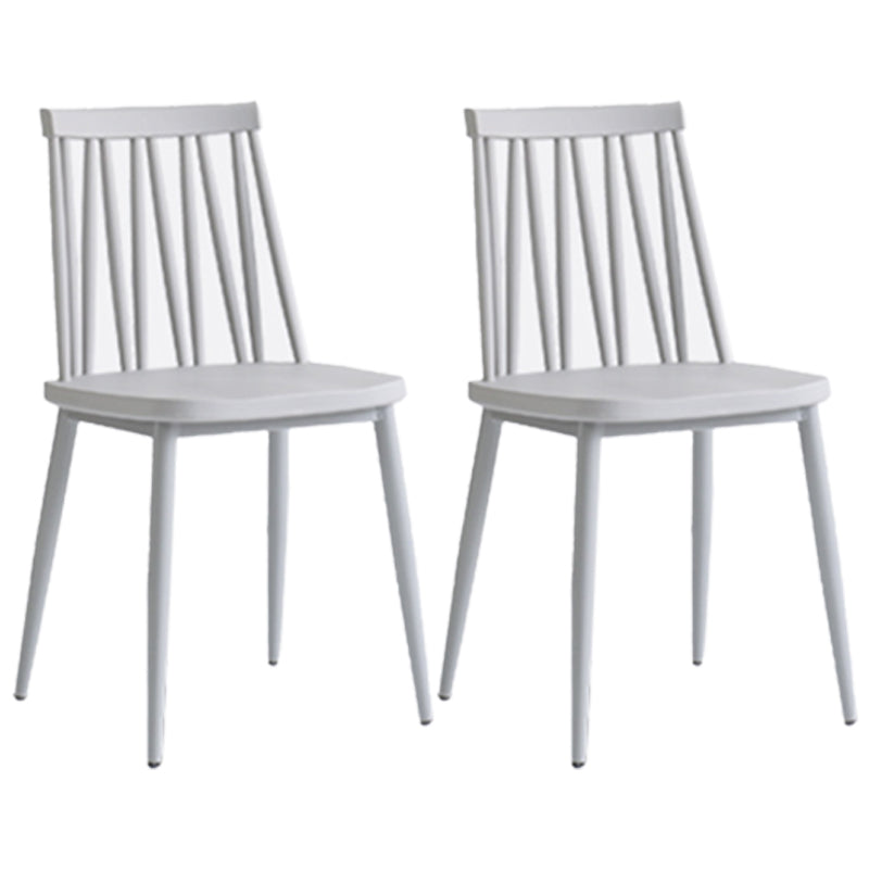 Contemporary Style Plastic Chair Dining Armless Chairs for Kitchen