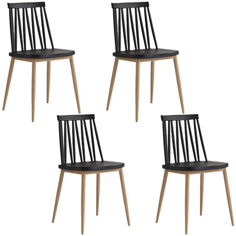 Contemporary Style Plastic Chair Dining Armless Chairs for Kitchen