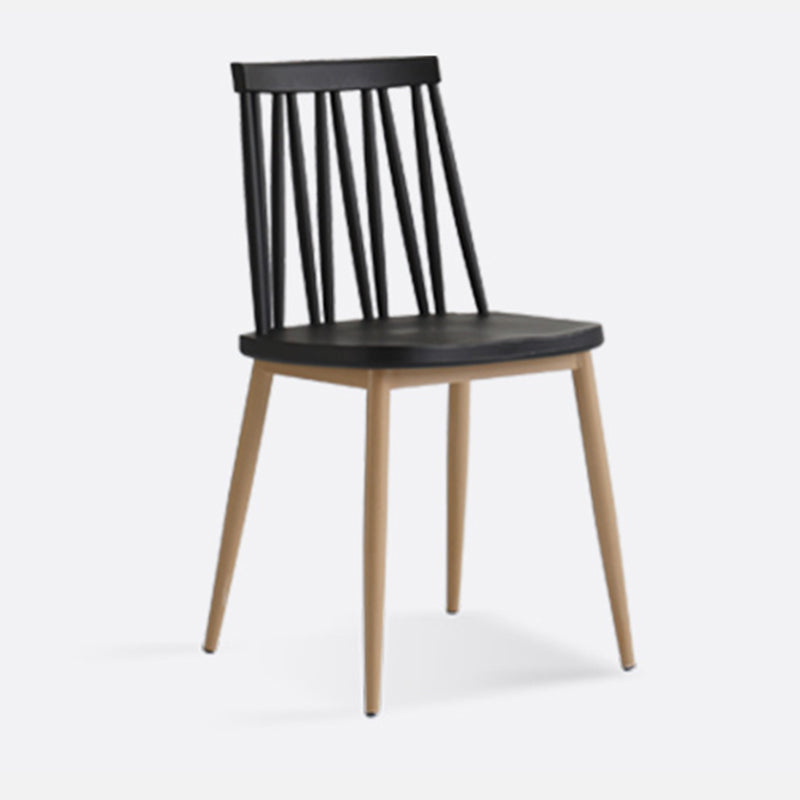 Contemporary Style Plastic Chair Dining Armless Chairs for Kitchen