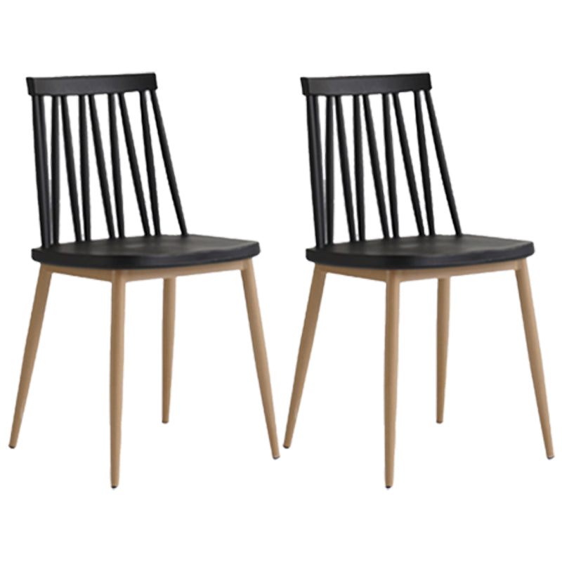 Contemporary Style Plastic Chair Dining Armless Chairs for Kitchen