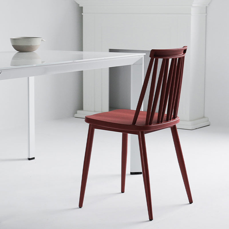 Contemporary Style Plastic Chair Dining Armless Chairs for Kitchen