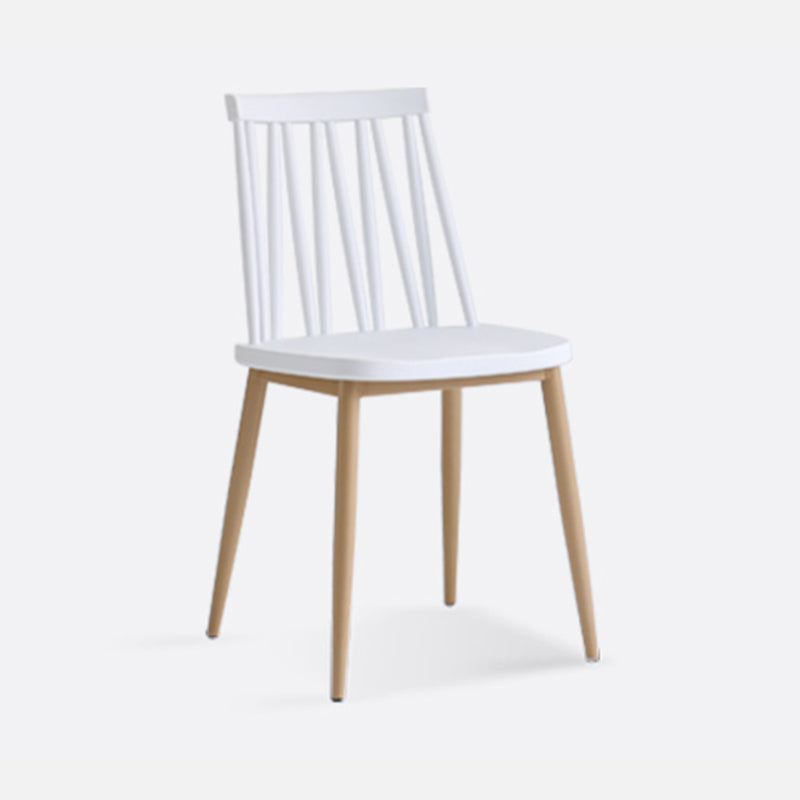 Contemporary Style Plastic Chair Dining Armless Chairs for Kitchen