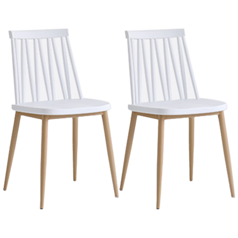 Contemporary Style Plastic Chair Dining Armless Chairs for Kitchen