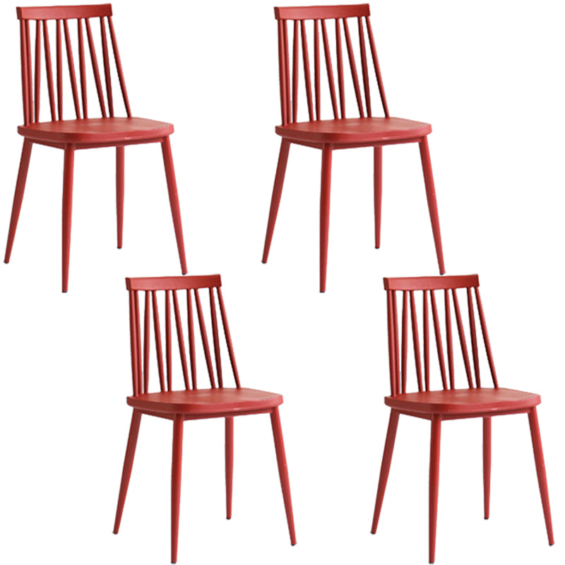 Contemporary Style Plastic Chair Dining Armless Chairs for Kitchen