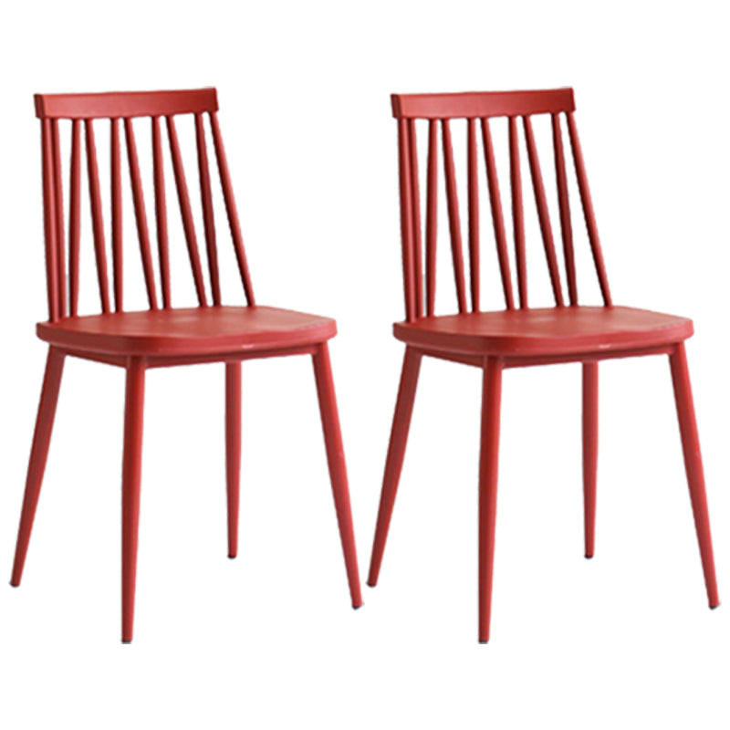 Contemporary Style Plastic Chair Dining Armless Chairs for Kitchen