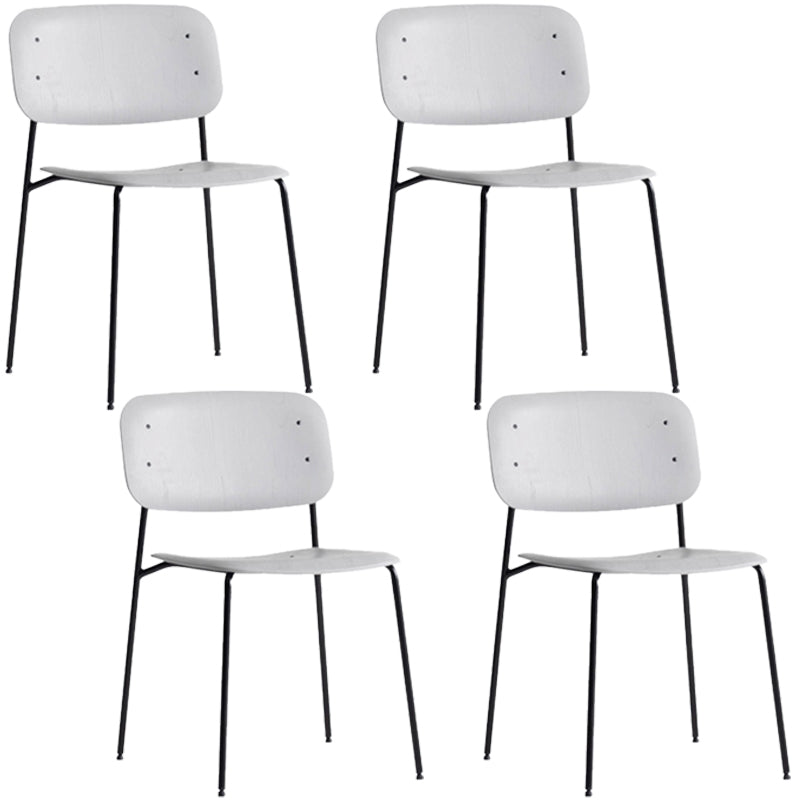 Industrial Style Metal Chair Dining Open Back Armless Chairs for Kitchen