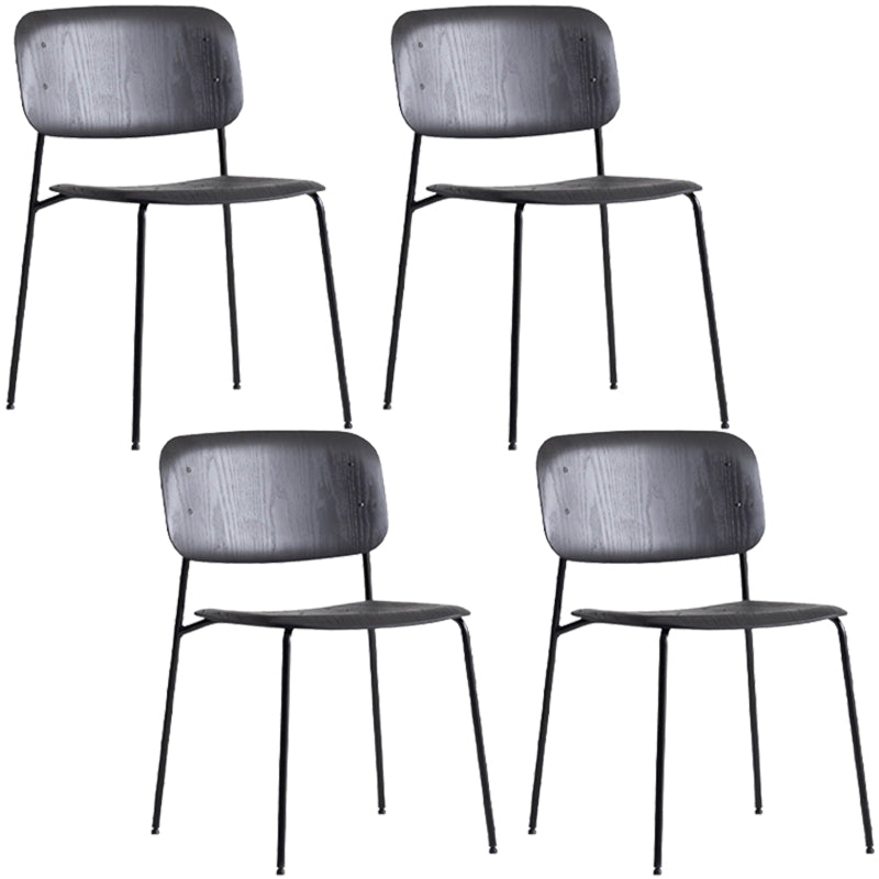 Industrial Style Metal Chair Dining Open Back Armless Chairs for Kitchen