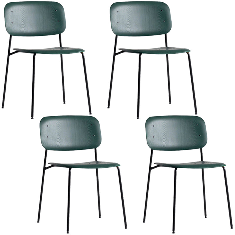 Industrial Style Metal Chair Dining Open Back Armless Chairs for Kitchen