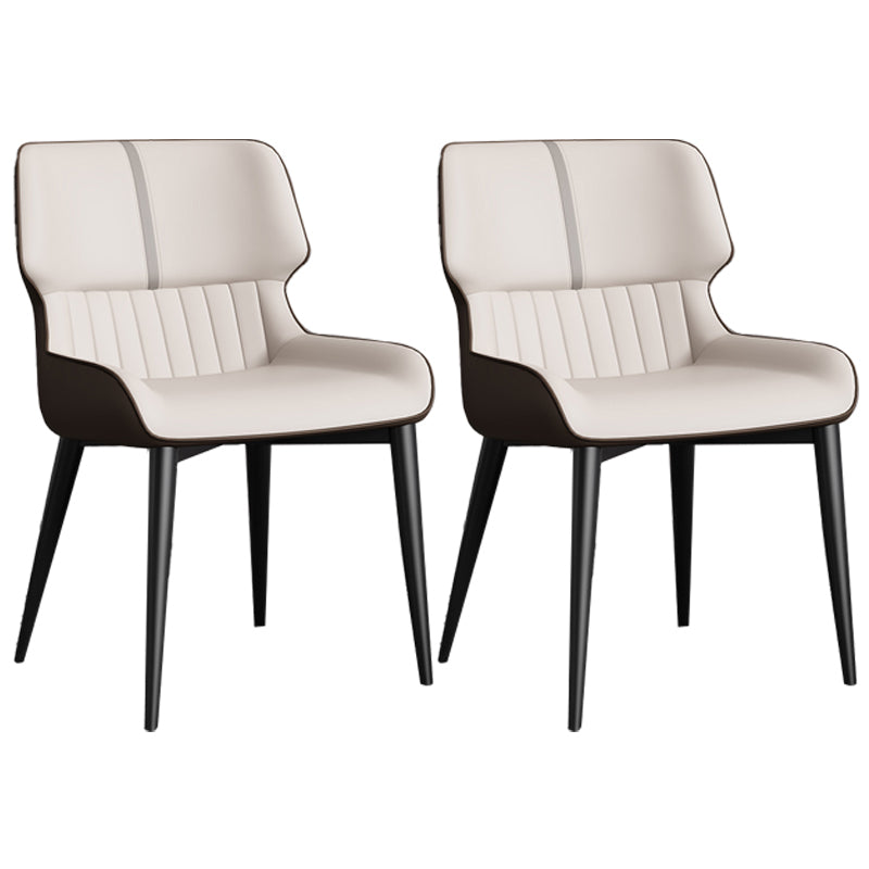 Modern Design Faux Leather Dining Chairs Wingback Parsons Chair