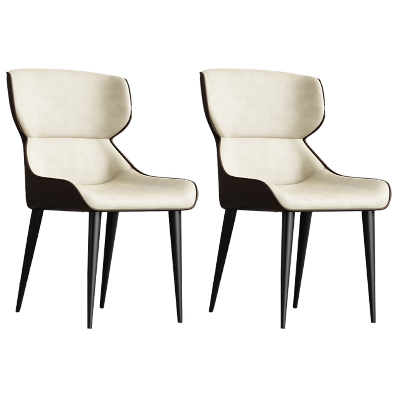 Modern Design Faux Leather Dining Chairs Wingback Parsons Chair