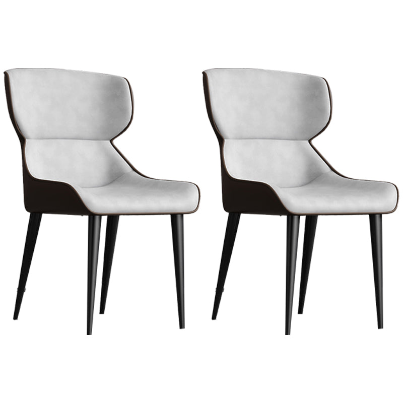 Modern Design Faux Leather Dining Chairs Wingback Parsons Chair