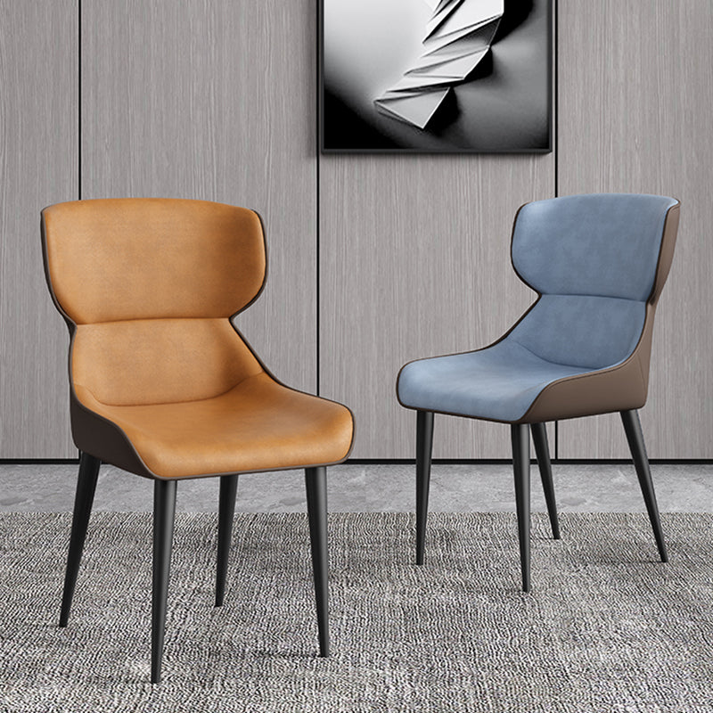 Modern Design Faux Leather Dining Chairs Wingback Parsons Chair