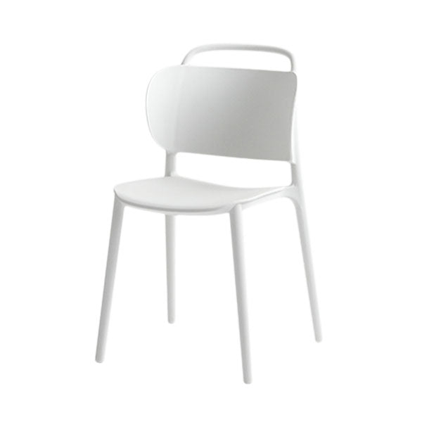 Contemporary Style Plastic Chair Dining Armless Open Back Chairs for Kitchen