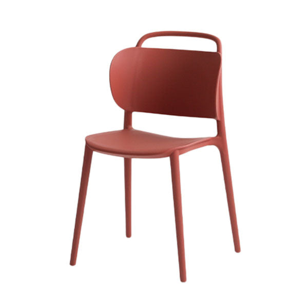 Contemporary Style Plastic Chair Dining Armless Open Back Chairs for Kitchen