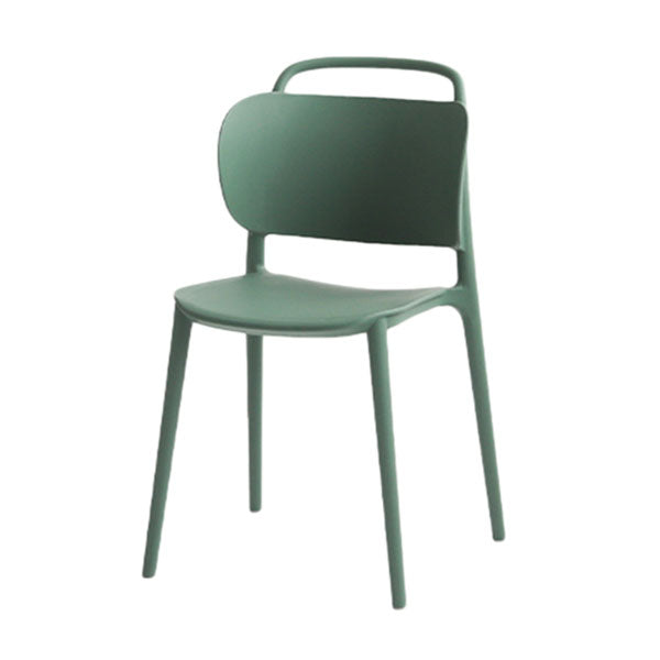 Contemporary Style Plastic Chair Dining Armless Open Back Chairs for Kitchen