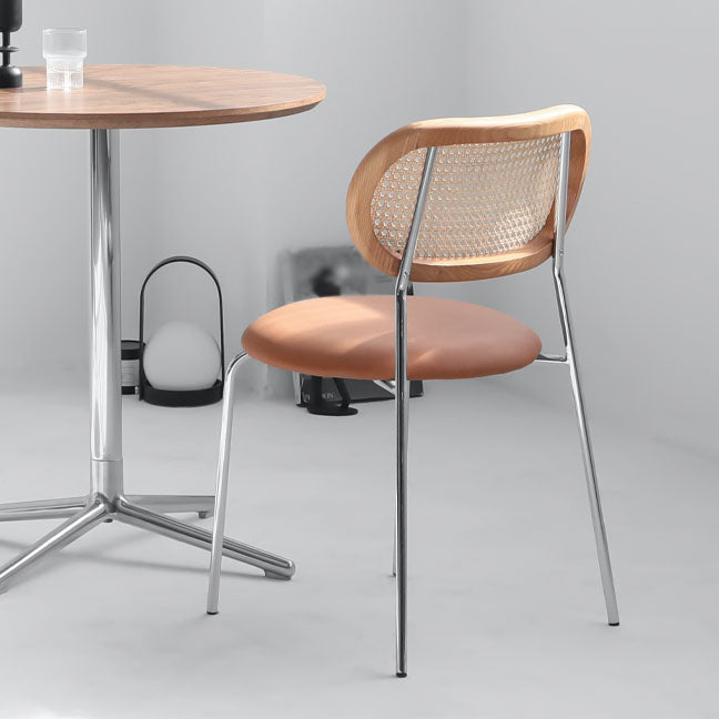 Modern Style Metal Chair Dining Armless Open Back Chairs for Kitchen