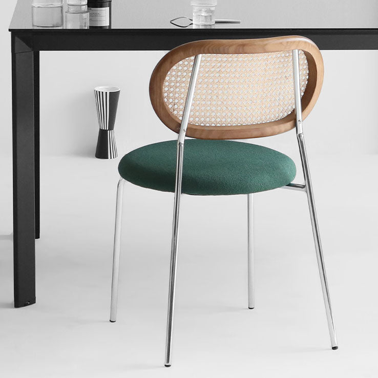 Modern Style Metal Chair Dining Armless Open Back Chairs for Kitchen