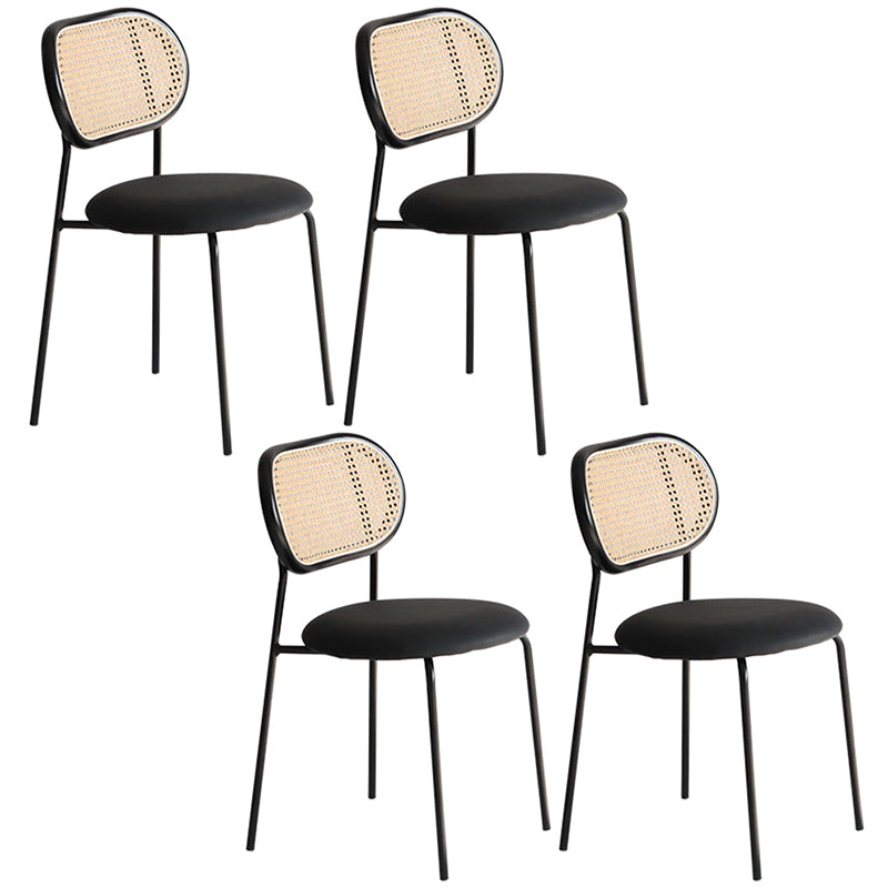 Modern Style Metal Chair Dining Armless Open Back Chairs for Kitchen