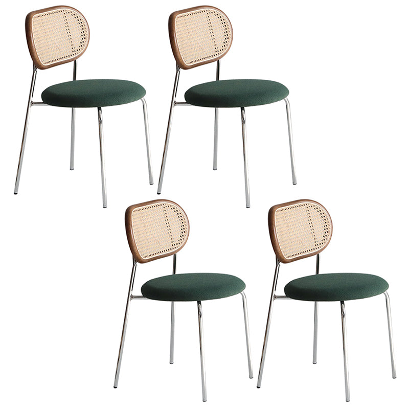 Modern Style Metal Chair Dining Armless Open Back Chairs for Kitchen