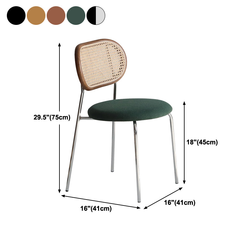 Modern Style Metal Chair Dining Armless Open Back Chairs for Kitchen