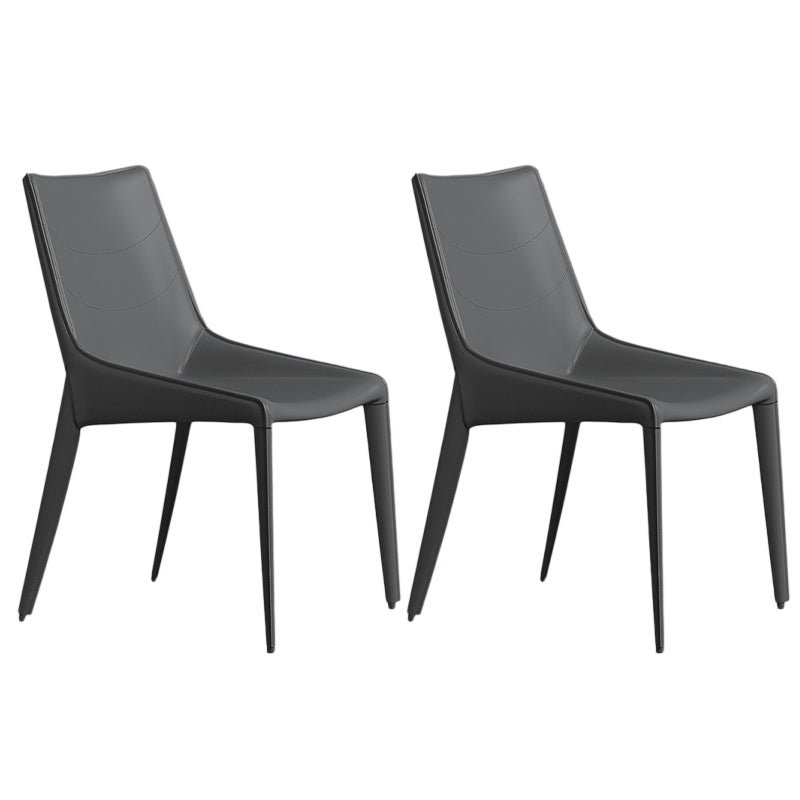 Contemporary Style Metal Chairs Dining Armless Chairs for Kitchen