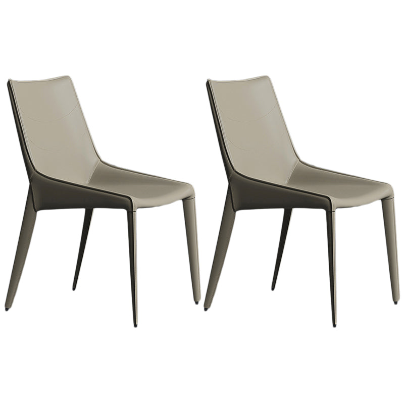 Contemporary Style Metal Chairs Dining Armless Chairs for Kitchen