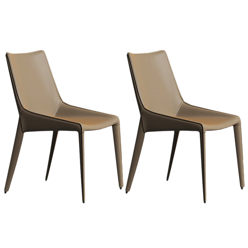 Contemporary Style Metal Chairs Dining Armless Chairs for Kitchen