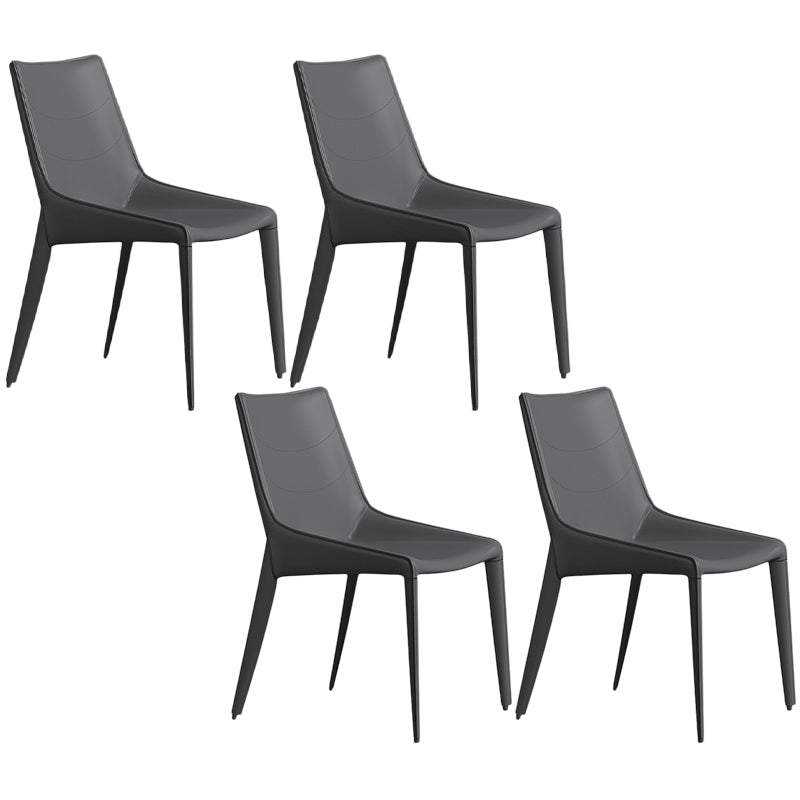 Contemporary Style Metal Chairs Dining Armless Chairs for Kitchen