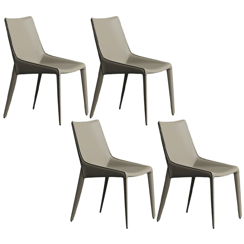 Contemporary Style Metal Chairs Dining Armless Chairs for Kitchen