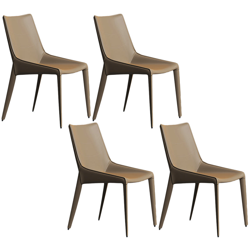 Contemporary Style Metal Chairs Dining Armless Chairs for Kitchen